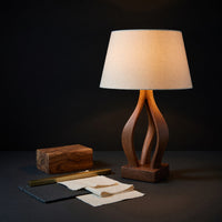 Organic Carved Wood Lamp Branch Design For Above Bed Decor, view 4
