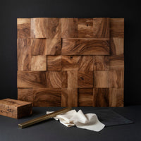 Solid Wood Headboard Mosaic Luxury Tropical Bedroom, view 4
