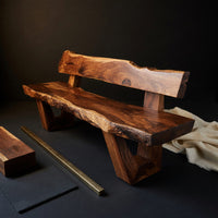 Solid Wood Outdoor Garden Bench Exterior Seating, view 4
