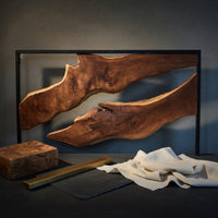 Solid Wood Headboard Artistic Live Edge Bedroom Centerpiece 1, view 4