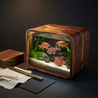 Solid Wood Aquarium Stand Nightstand With Storage Bedroom Living Room Display, view 4