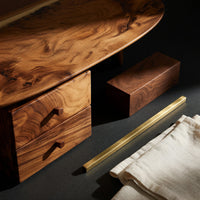 Two Drawers and a Long Breath: Oval Coffee Table, view 4