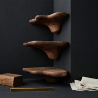 Solid Wood Mushroom Shelf Mid Century Live Edge, view 4