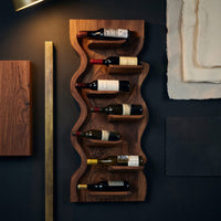 Solid Wood Wine Rack Dining Room Wall Storage, view 4