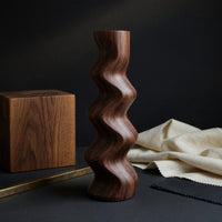 Solid Wood Sculpture Wall Art Mid Century Abstract Home, view 4