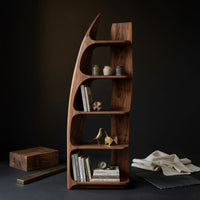 Solid Wood Standing Shelf Sculptural Hallway, view 4