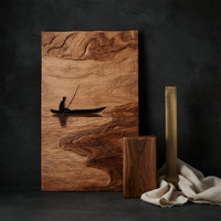 Winding River Two-Tone Hardwood Wall Art Triptych, view 4 — view 4