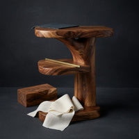 Solid Wood Nightstand With Storage Shelf Bedroom, view 4