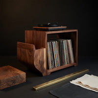 Solid Wood Record Player Stand Storage Cabinet Urban Penthouse, view 4