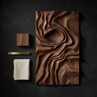 One Walnut Slab Read Like a Contour Map, Wall Art Panel, view 4 — view 4