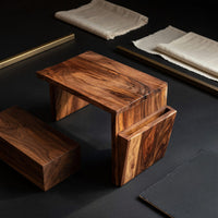 Solid Wood Sofa Arm Table Armrest Cozy Living Room, view 4