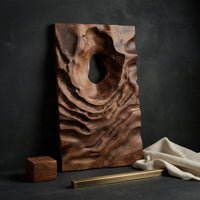 Old Root Burl Walnut Wall Panel with an Open Knot, view 4 — view 4