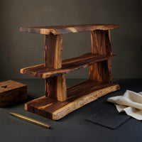 Solid Wood Standing Shelf Large Display Living Room Storage, view 4