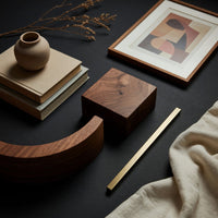 Hand-Carved Arc Bookshelf in Figured Solid Walnut, view 4