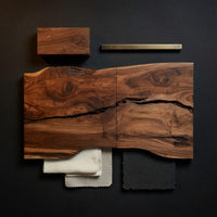 Solid Wood Headboard Live Edge Warm Minimalist Bedroom, view 4