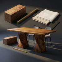 Storage Island Table For Mediterranean Open Kitchen, view 4