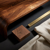 Softened Rectangle Coffee Table with Drawer and Open Bay, view 4