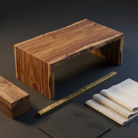 Minimalist Wood Coffee Table For High Ceiling Room, view 4