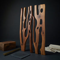 Solid Wood Room Divider Sculptural Piece Entryway Living Open Space, view 4