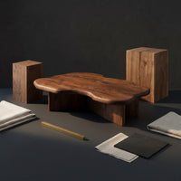 Organic Coffee Table With Cloud Shaped Tabletop For Home Decor, view 4