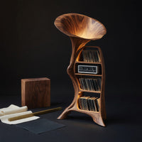 Solid Wood Record Player Stand Handcrafted Entryway, view 4