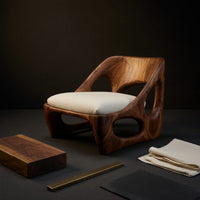 Solid Wood Chair Natural Accent Living Room, view 4