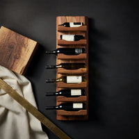 Solid Wood Wine Rack Wall Minimal Home, view 4