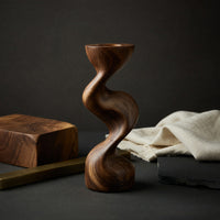 Solid Wood Candle Holder Mid Century Living Room Modern, view 4