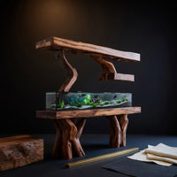 Solid Wood Aquarium Stand Elegant Stylish Living Space, view 4