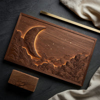 Backlit Moon and Cloud Wall Art, Framed and Made to Order, view 4 — view 4