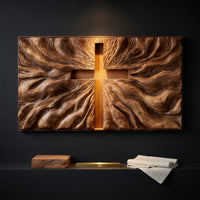 Cross and Sunburst Wall Art for the Family Living Room, view 4 — view 4