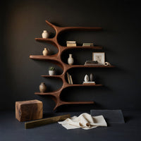 Solid Wood Wall Mounted Shelf Minimalist Home, view 4