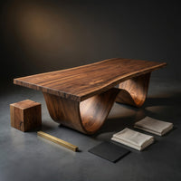 Sculptural Dining Table For Tropical Dining Space, view 4