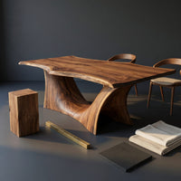 Scandinavian Freeform Dining Table For Family Dining Room, view 4