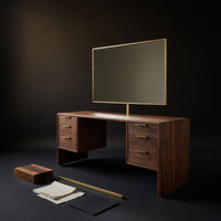 Solid Wood Dressing Table Minimalist Makeup Vanity Desk Personal Beauty Space, view 4
