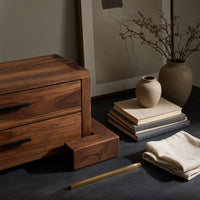 Hand-Fitted Console Table with Four Drawers in Walnut, view 4