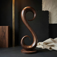 Solid Wood Sculpture Wall Art Handcrafted Organic Contemporary Landscape Home, view 4