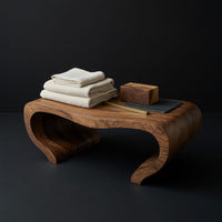 Solid Wood Teak Shower Bench Spa Decor Bathroom, view 4
