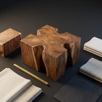 Modern Block Coffee Table For Zen Lounge, view 4