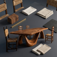 Minimalist Irregular Dining Table For Apartment Dining Area, view 4