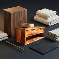 Solid Wood Bathroom Vanity Handcrafted Cabinet, view 4