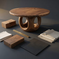 Coastal Round Kitchen Table For Outdoor Kitchen, view 4