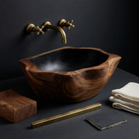 Solid Wood Sink Vanity Mid Century Solid Bathroom Storage, view 4