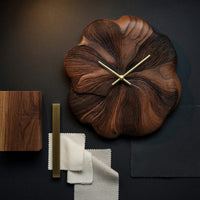 Solid Wood Clock Floral Wall Decor Living Room, view 4
