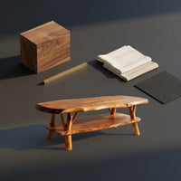 Natural Wood Coffee Table For Studio Lounge, view 4