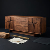 Solid Wood Sideboard Carved Living Room Dining, view 4