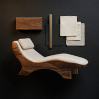 Solid Wood Sofa Sculptural Natural Lounge Chair Bedroom Corner, view 4