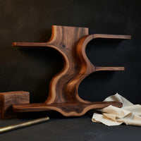 Solid Wood Wine Rack Open Shelf Entertaining Area, view 4