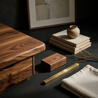 Trunk-Form Desk with Branching Wall Shelf Column, view 4