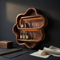 Solid Wood Wine Rack Minimalist Display Shelf Kitchen Dining, view 4